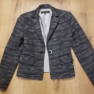 Nanette Lepore Black and White Striped Blazer